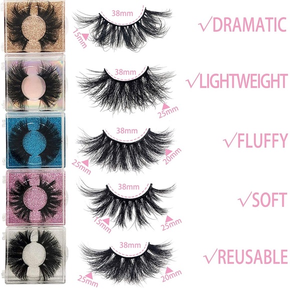 25 MM Mink Reusable Strip Lashes - Picture 12 of 14